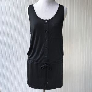 Lole Black Drawcord Waist Tunic / Dress Small